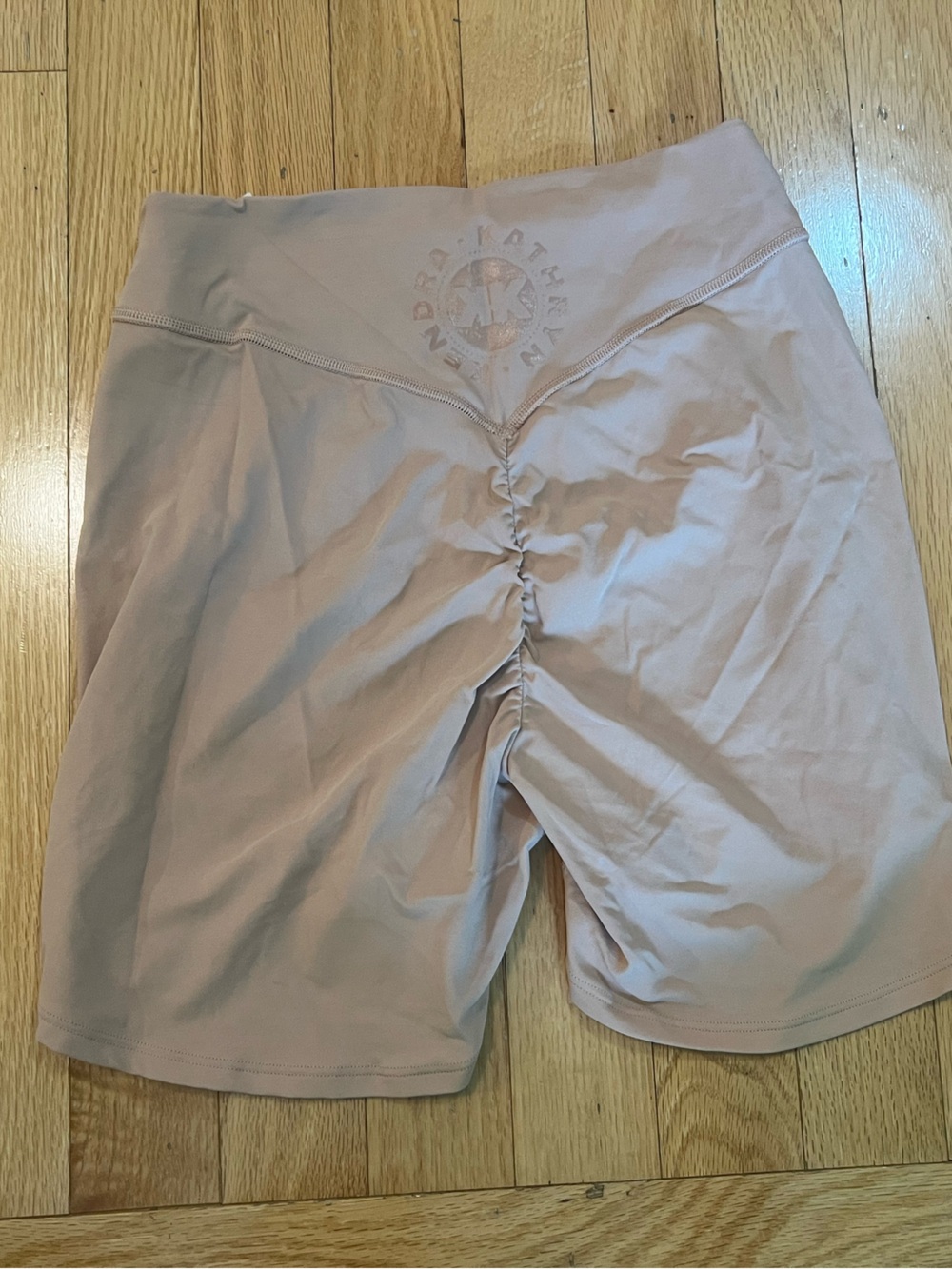 Gymshark High-Rise Ruched Bike Shorts - nude